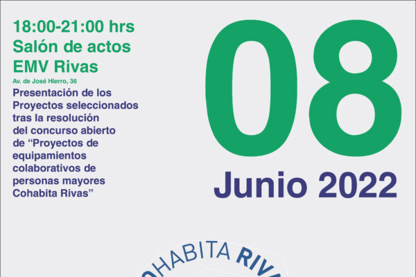 Cohabita Rivas. El 8 de junio se presentan los proyectos seleccionados a la ciudadan&iacute;a