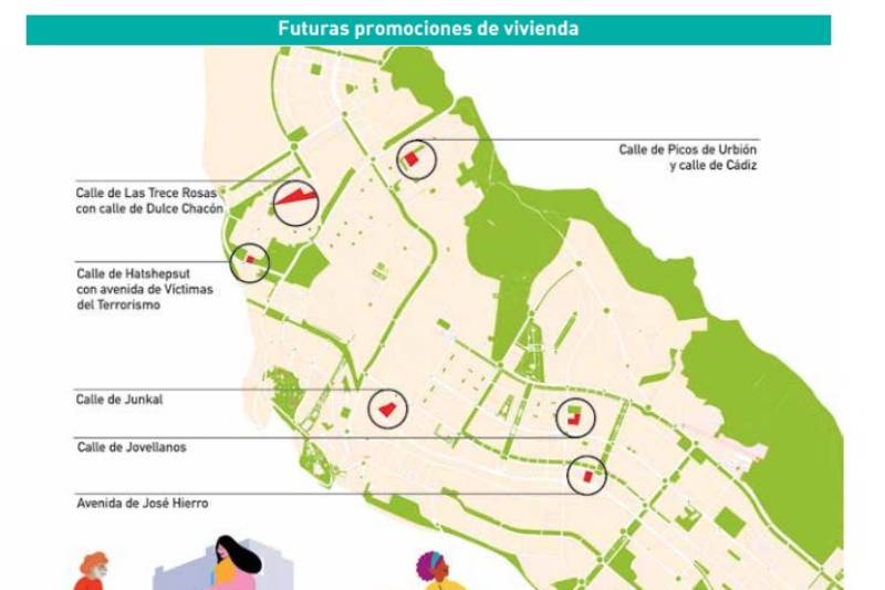 Estas son las parcelas donde se construir&aacute;n las seis pr&oacute;ximas promociones de vivienda p&uacute;blica de la EMV de Rivas